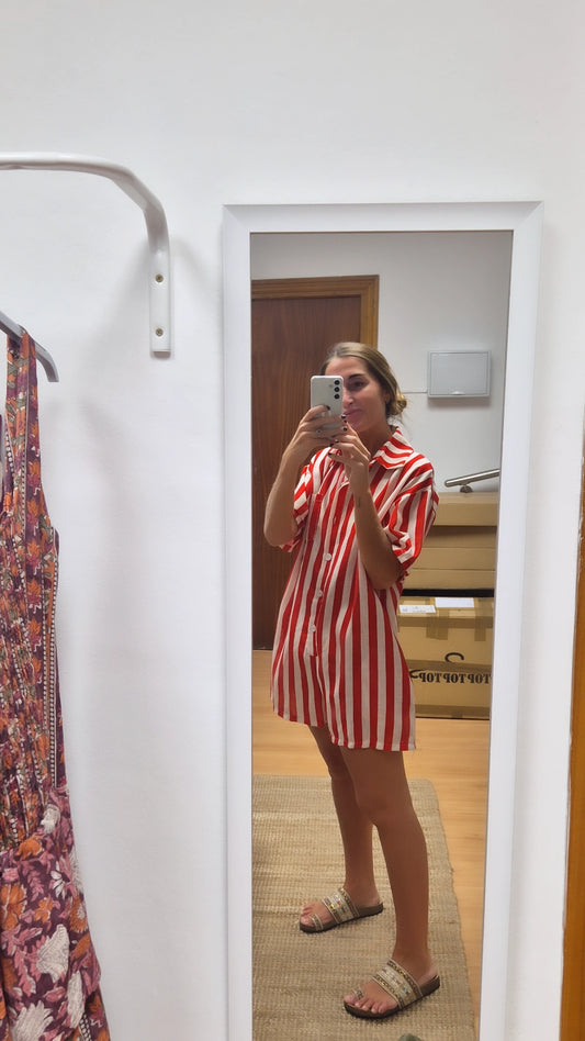 Mono rayas colores - red
