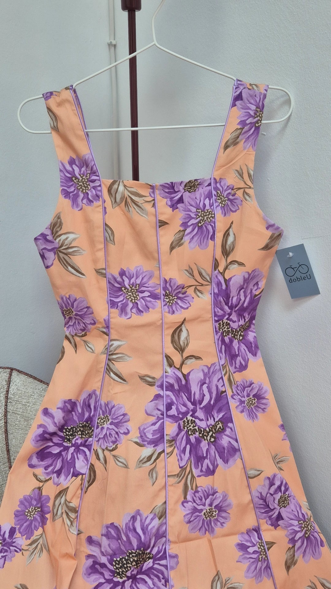 Vestido Coco sin mangas Coral