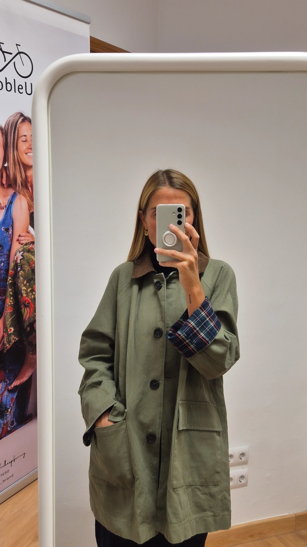 Chaqueta 100% algodón verde