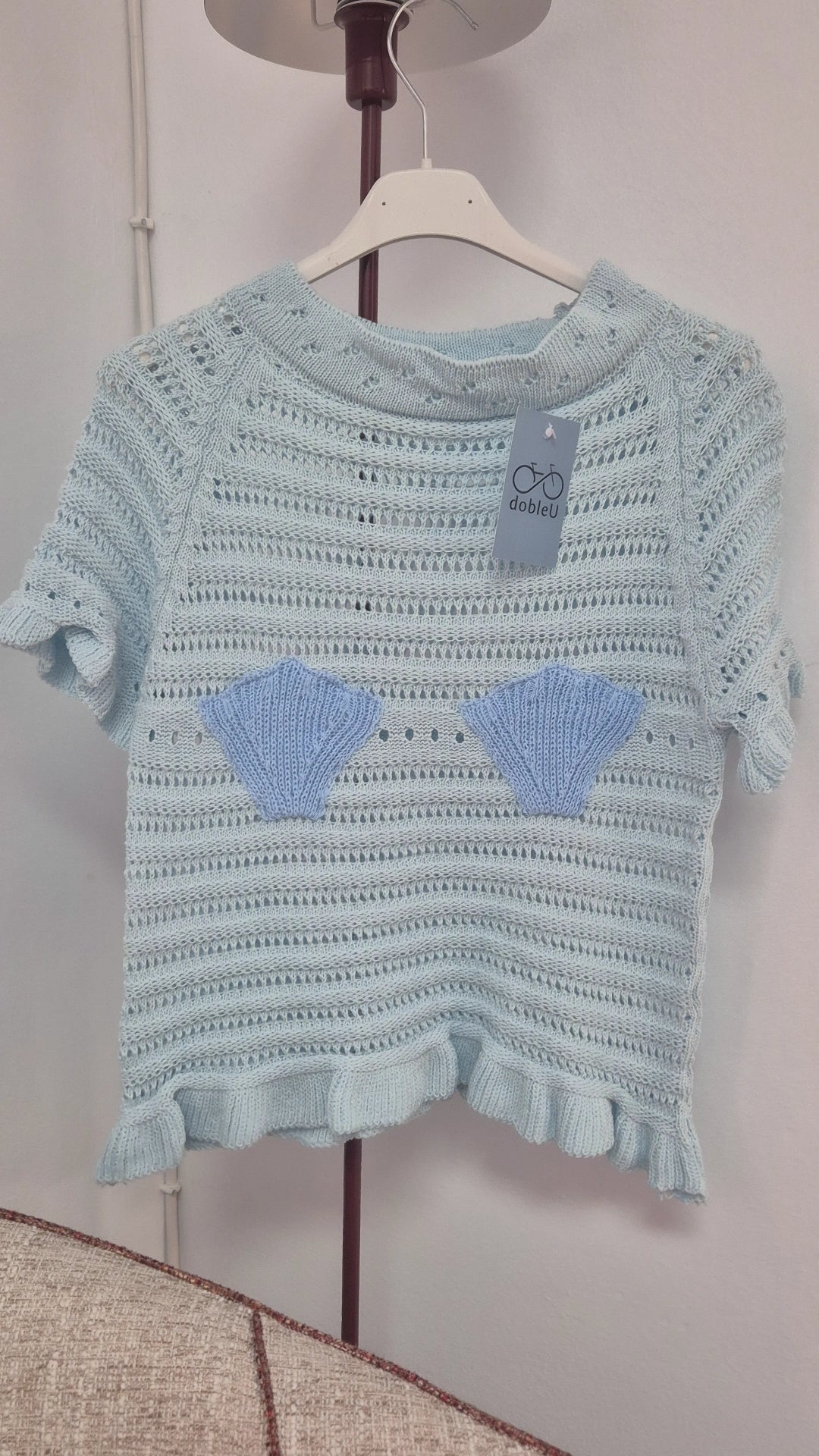 Cardigan Concha azul