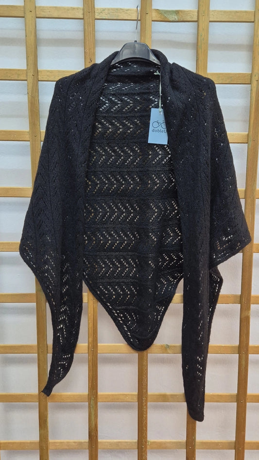 Poncho wool negro