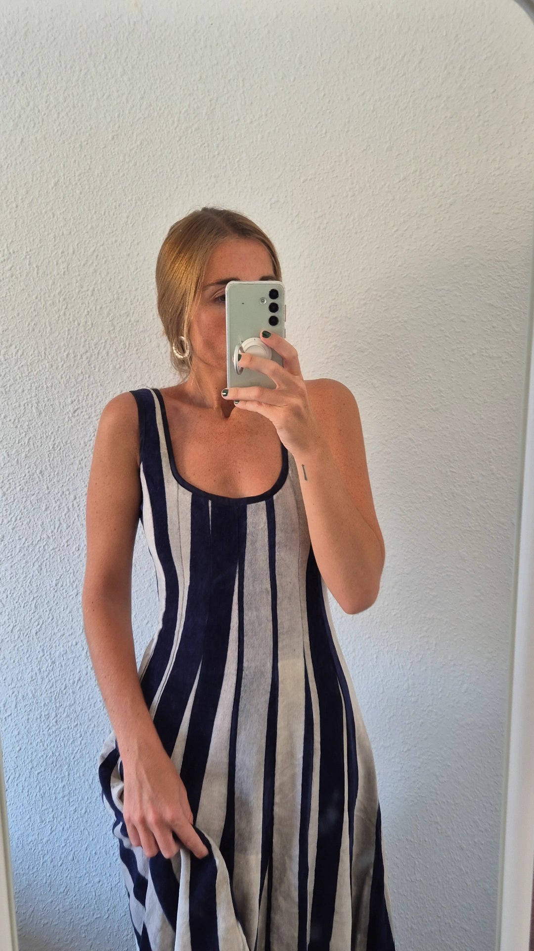 Vestido Moniquita stripes navy