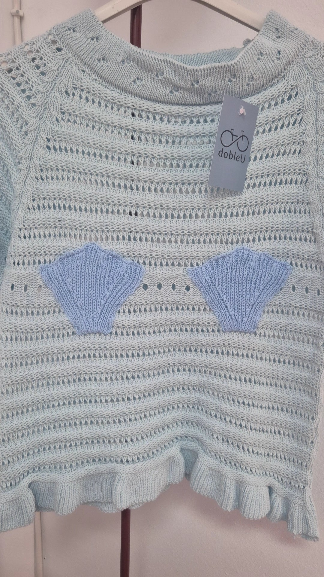 Cardigan Concha azul