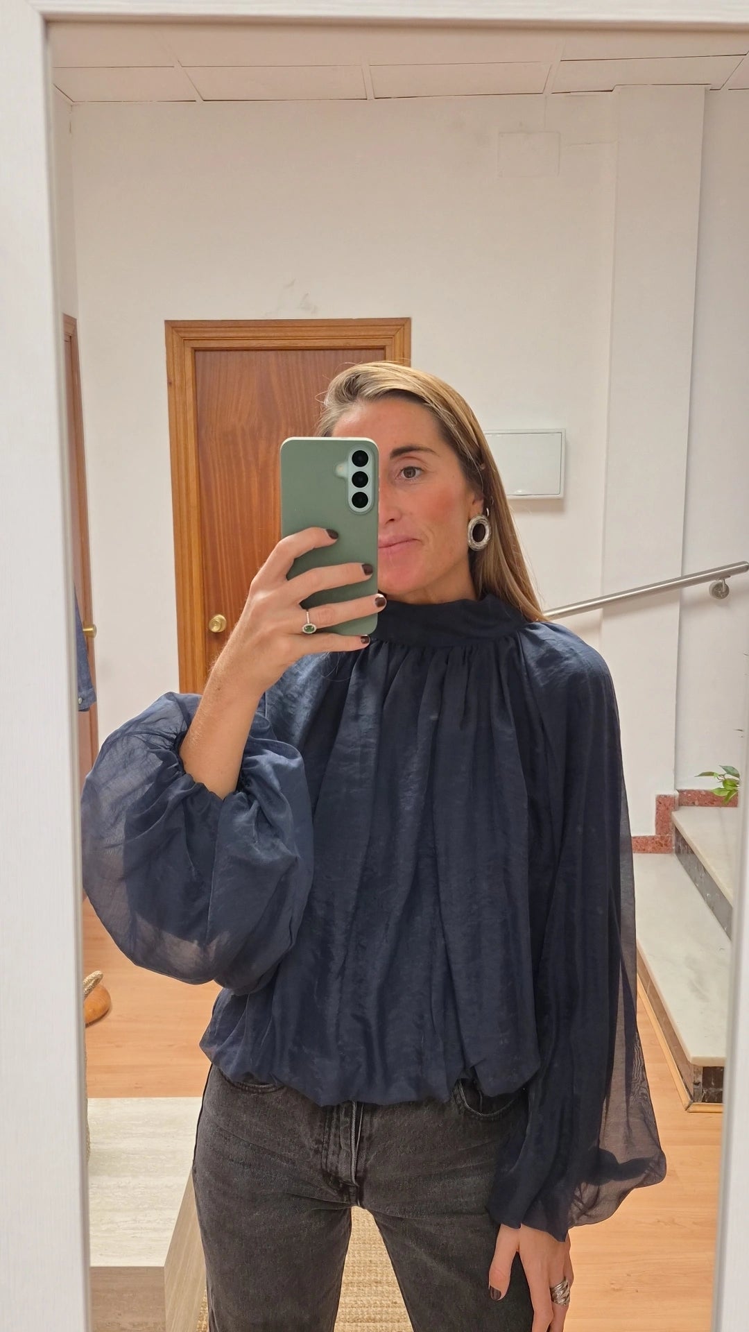 Blusa Lucía azul marino