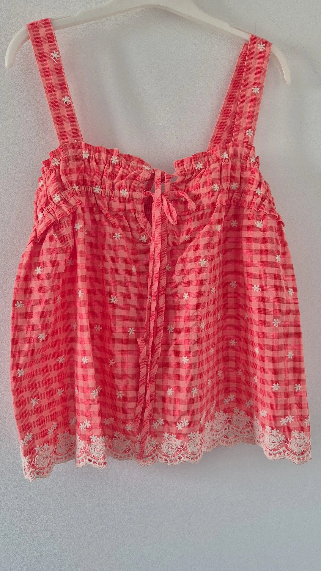 Blusa vichy bordado
