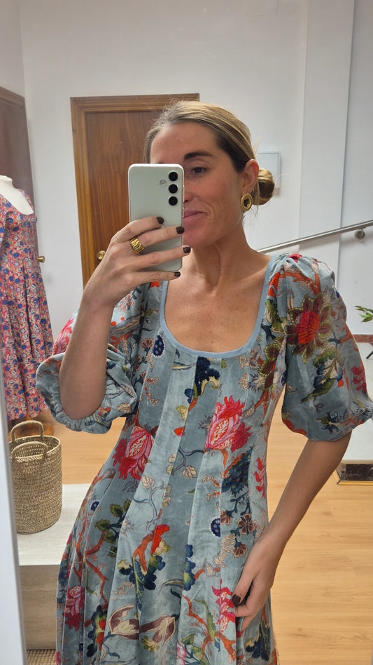 Vestido Moniquita con mangas Bosque encantado