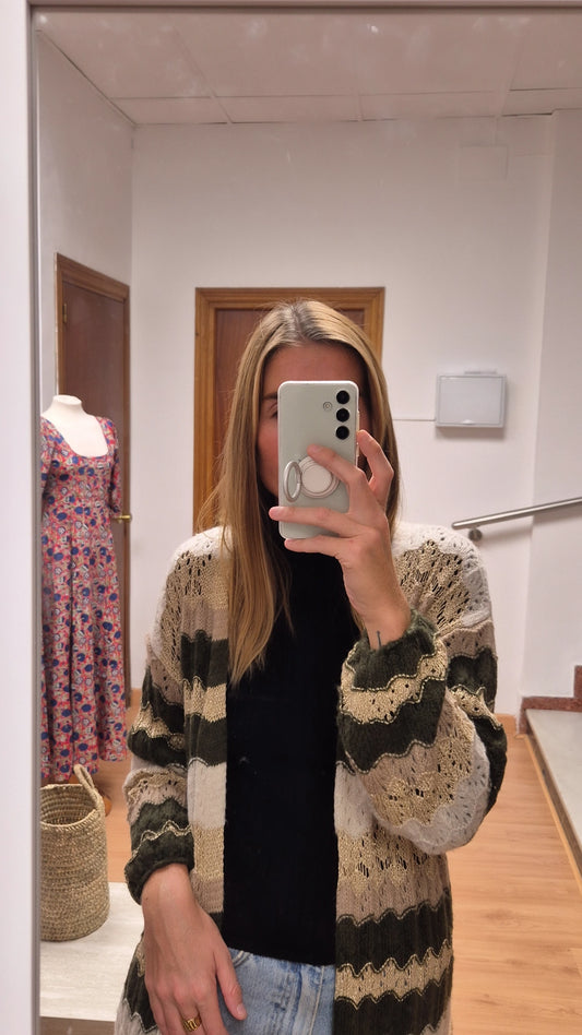Cardigan rayas