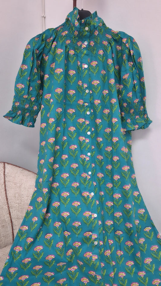 Vestido Florelia manga corta Q