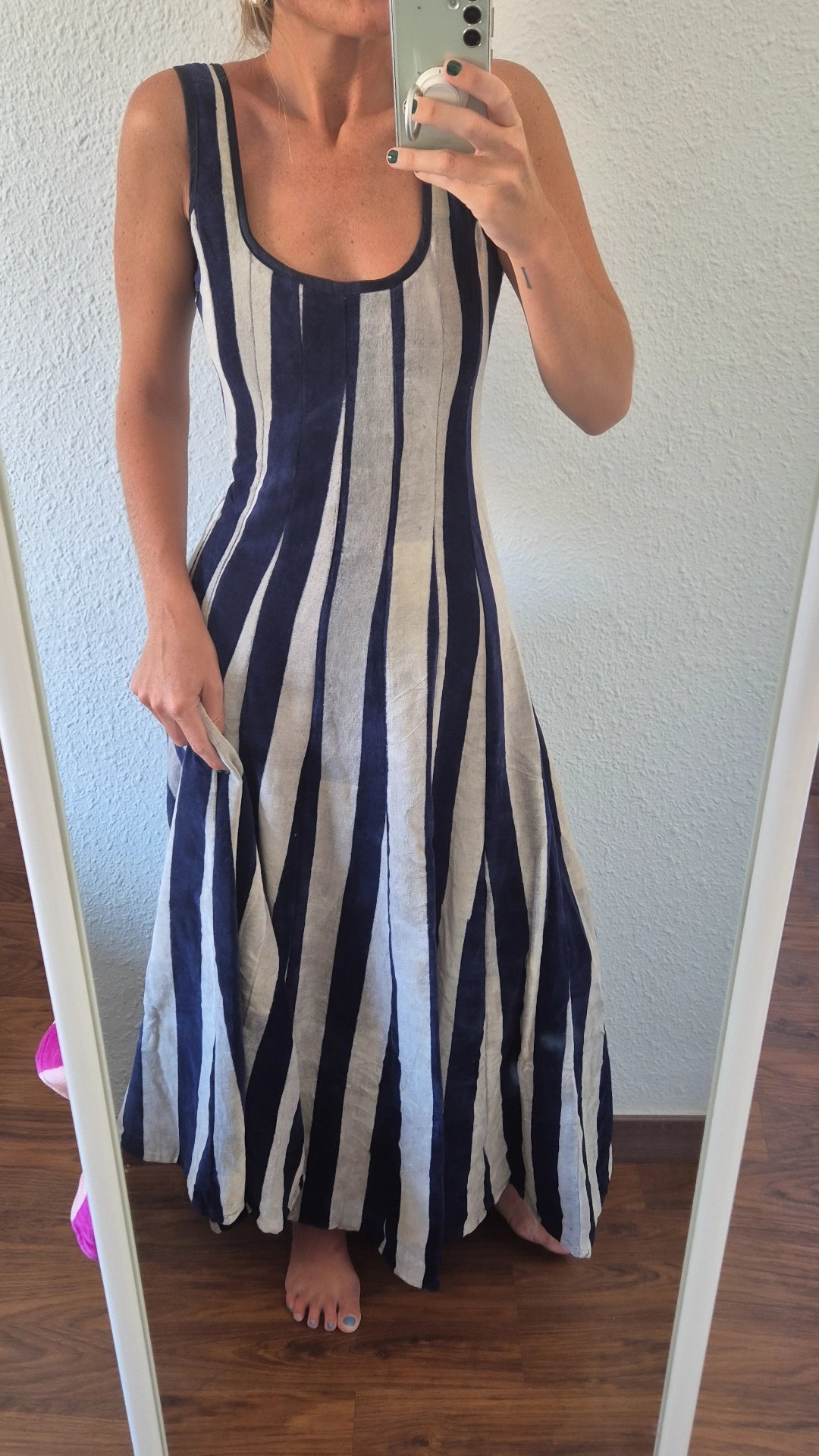 Vestido Moniquita stripes navy