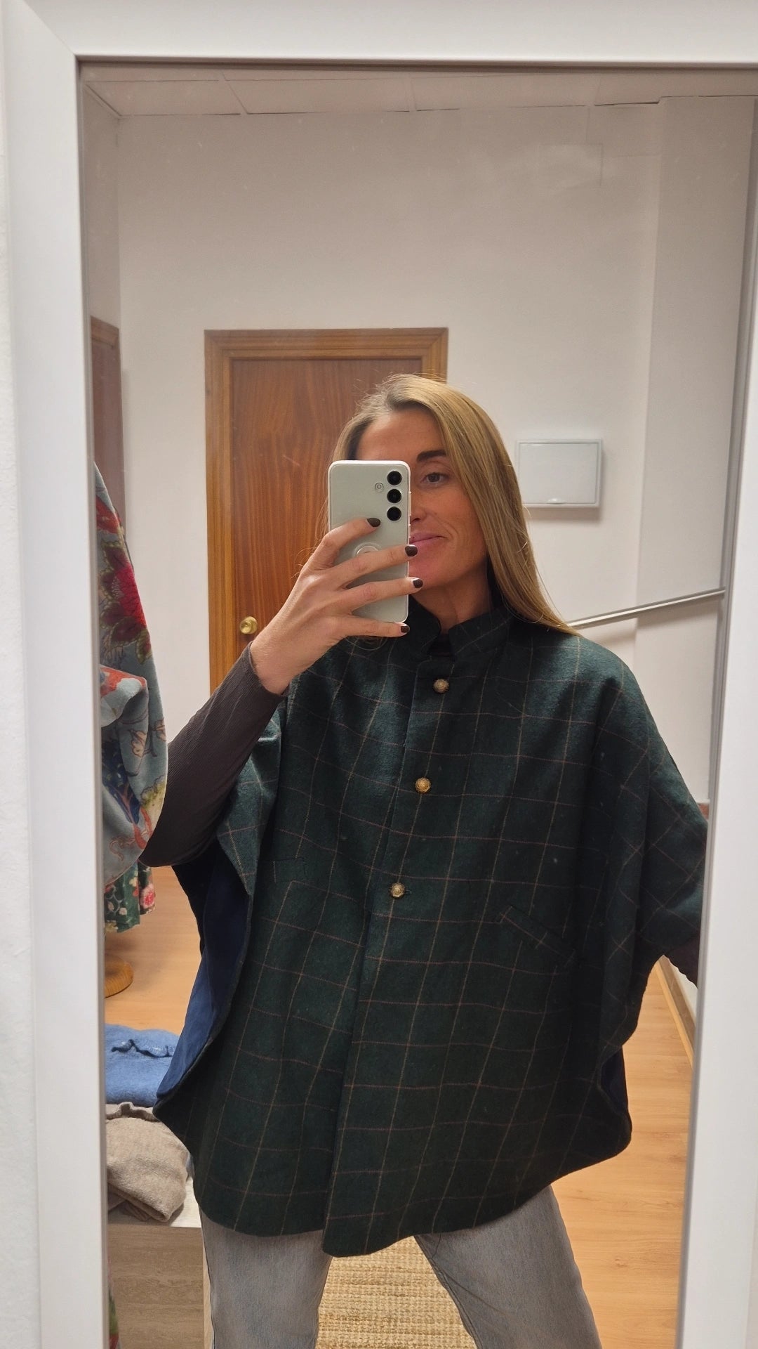 Capa escocés y terciopelo