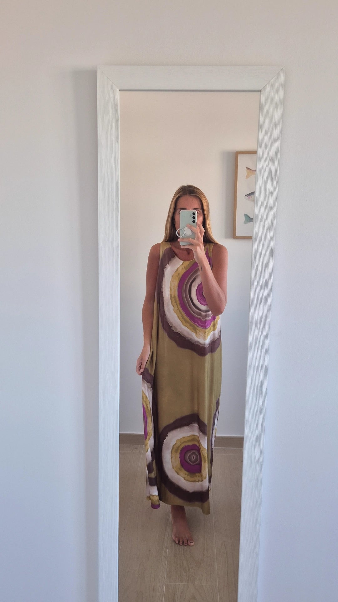 Vestido flash punto de seda mostaza