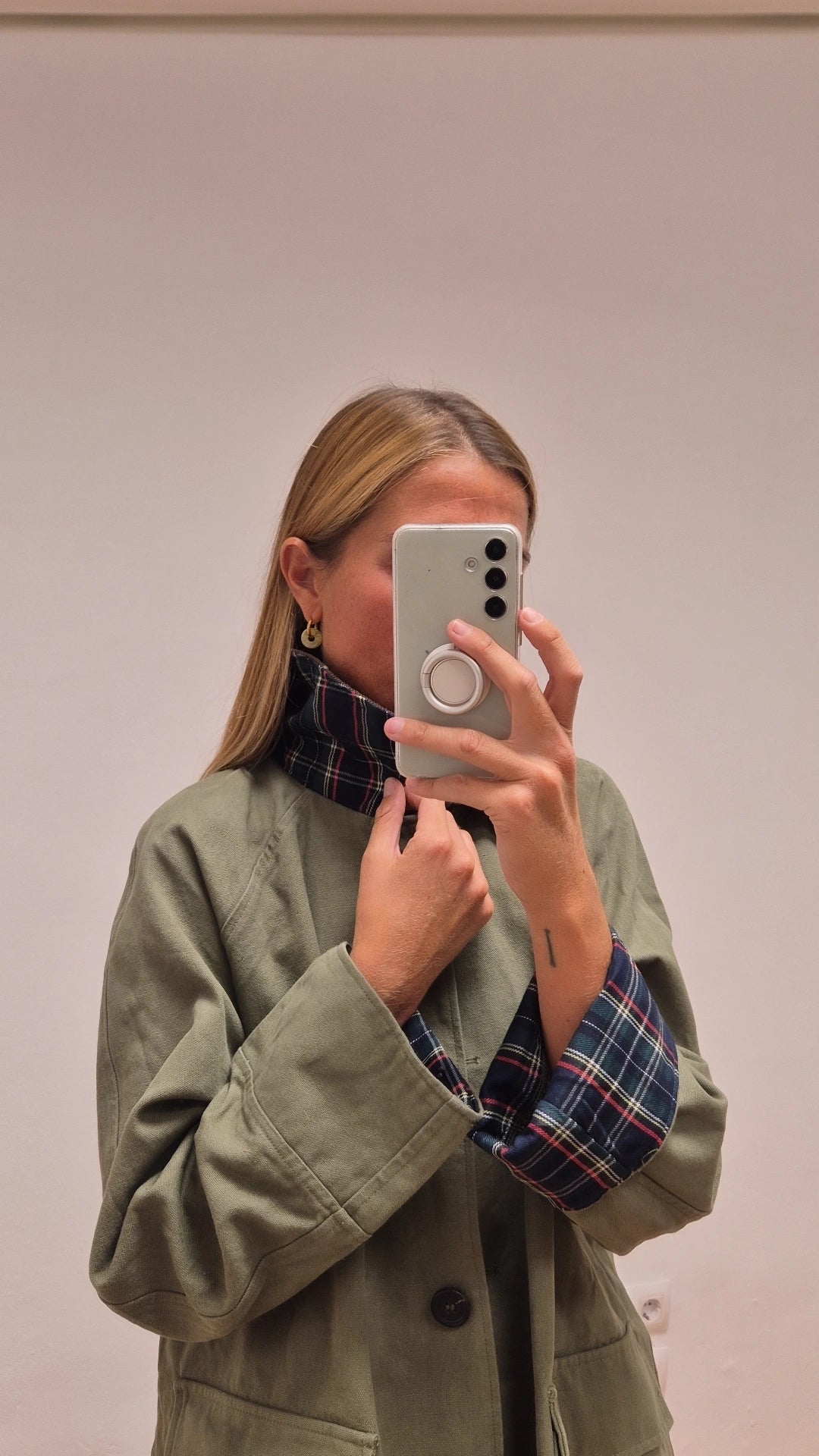 Chaqueta 100% algodón verde