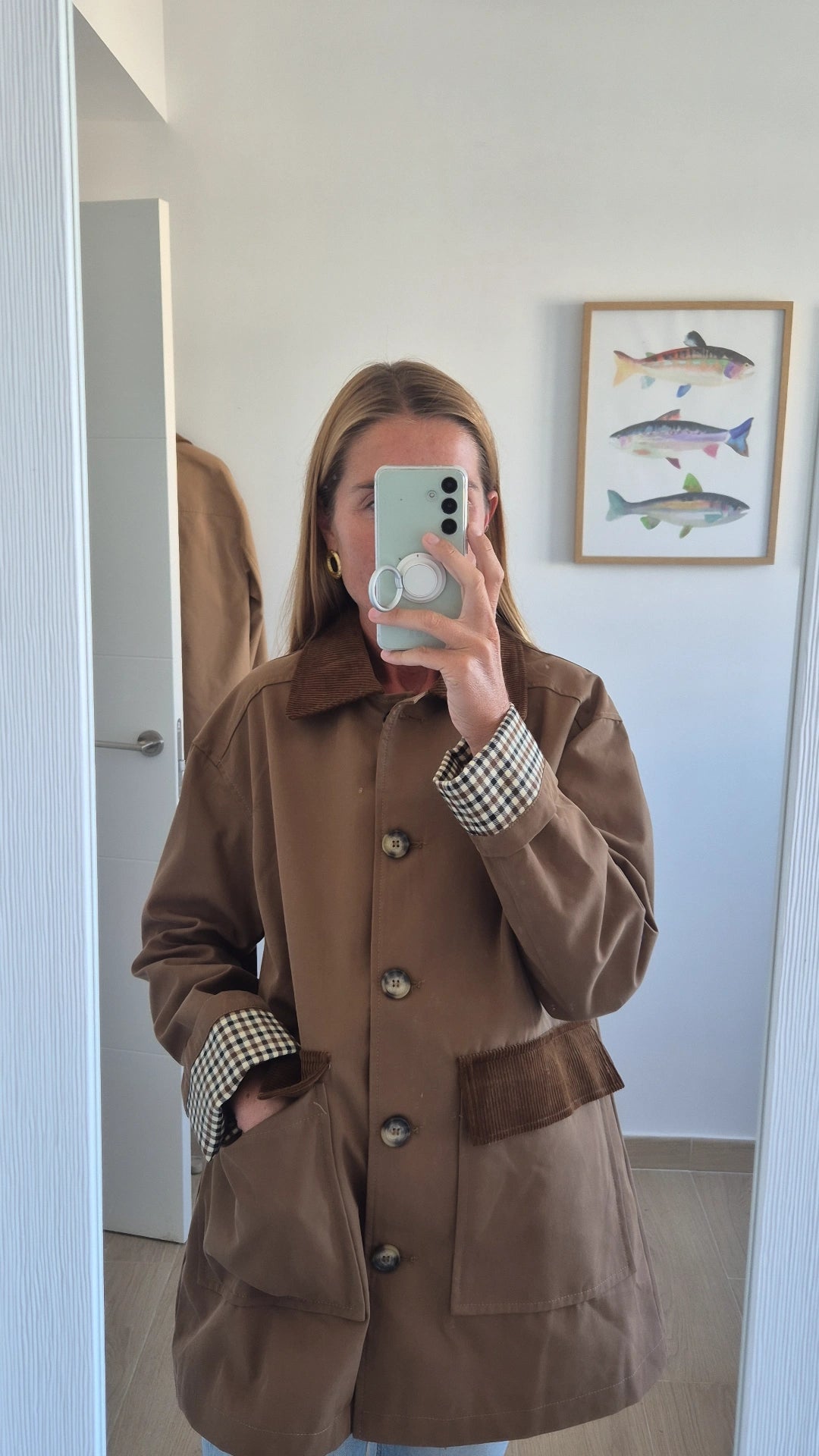 Chaqueta clásica camel