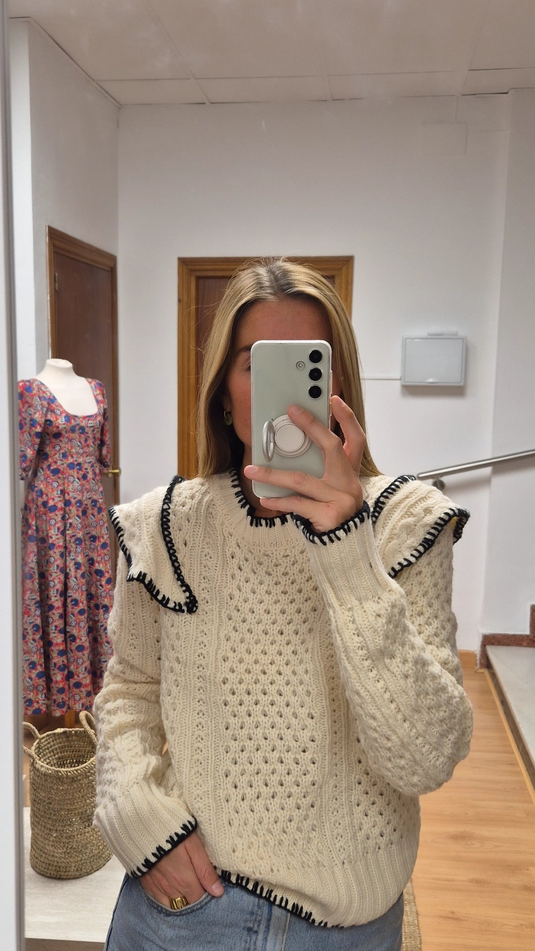 Jersey lana costuras hombro
