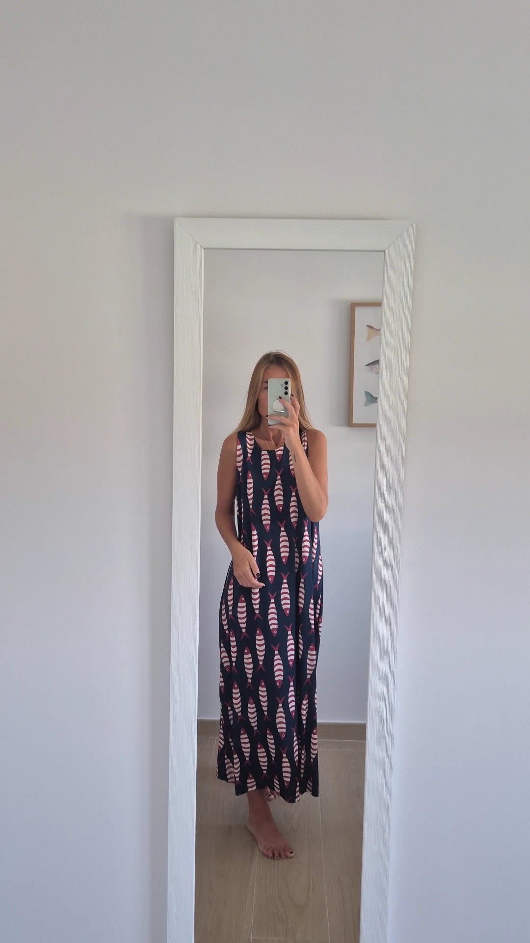 Vestido pececitos terracota