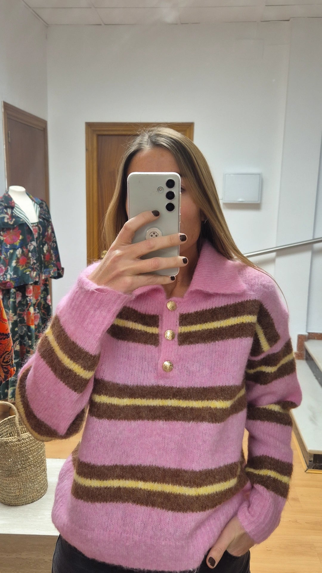 Jersey polero rayas pink