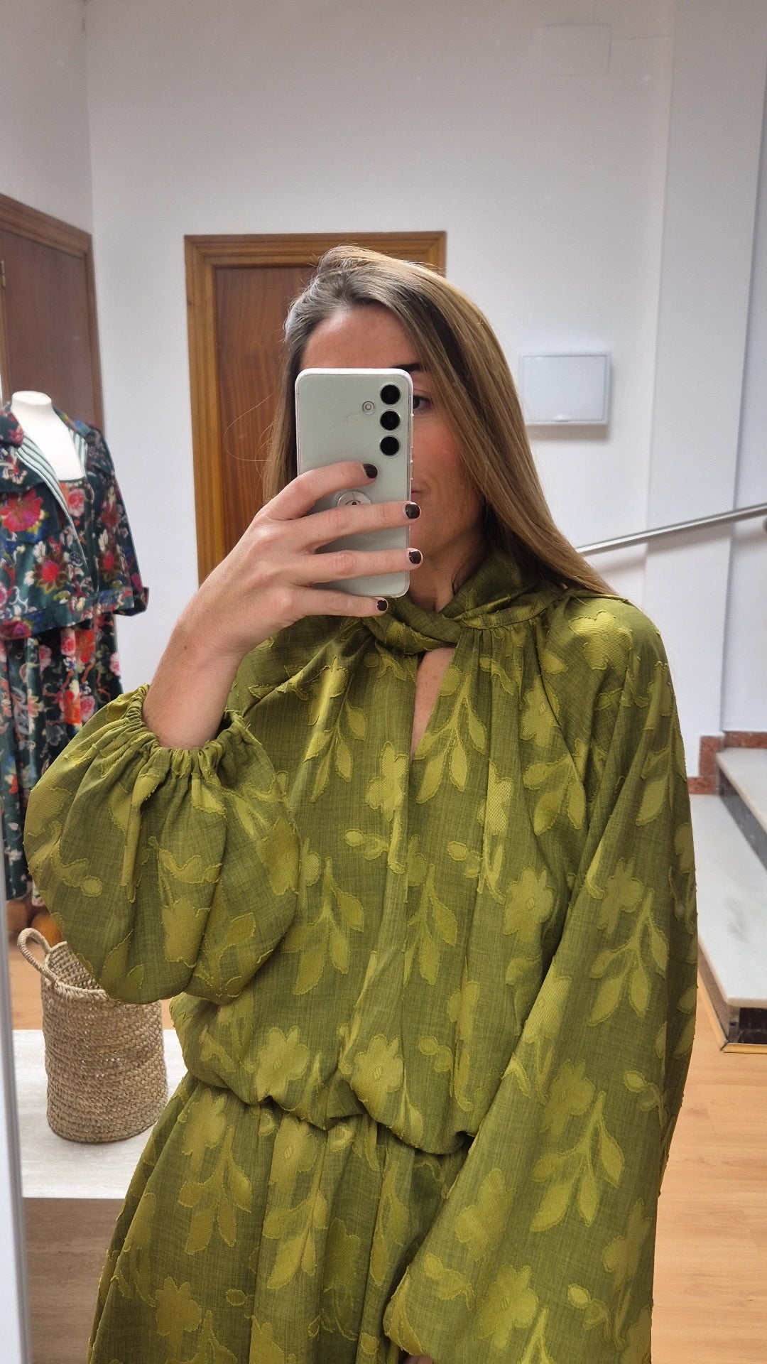 Vestido Flores Oliva