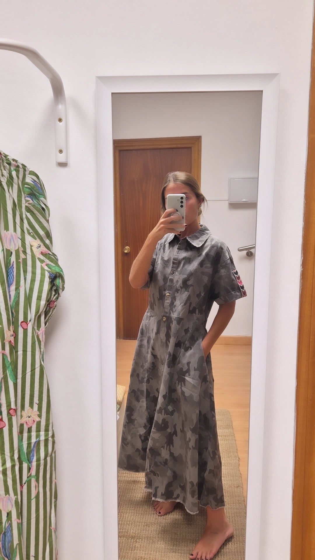 Vestido Militar gris