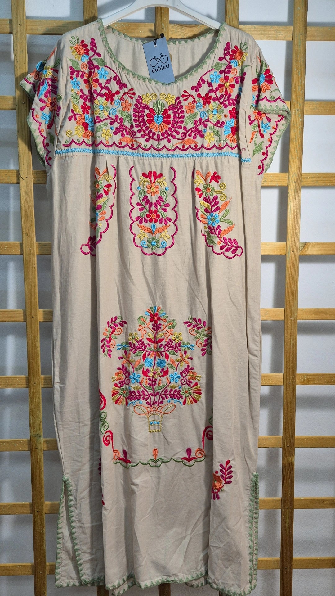 Vestido Mexicano beige