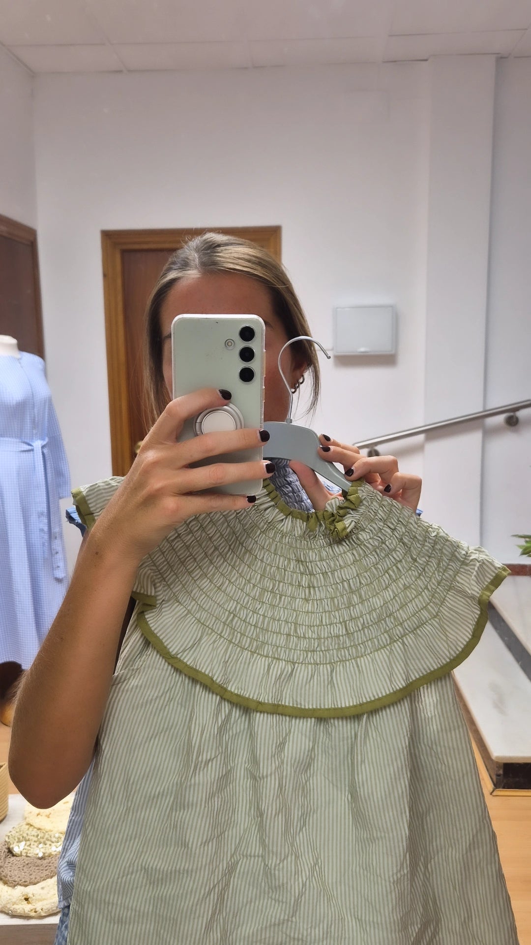 Blusa Claudia verde pistacho