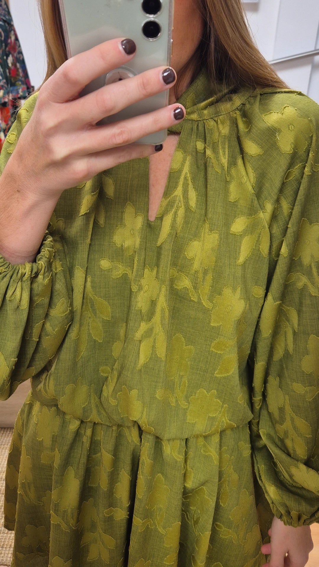 Vestido Flores Oliva