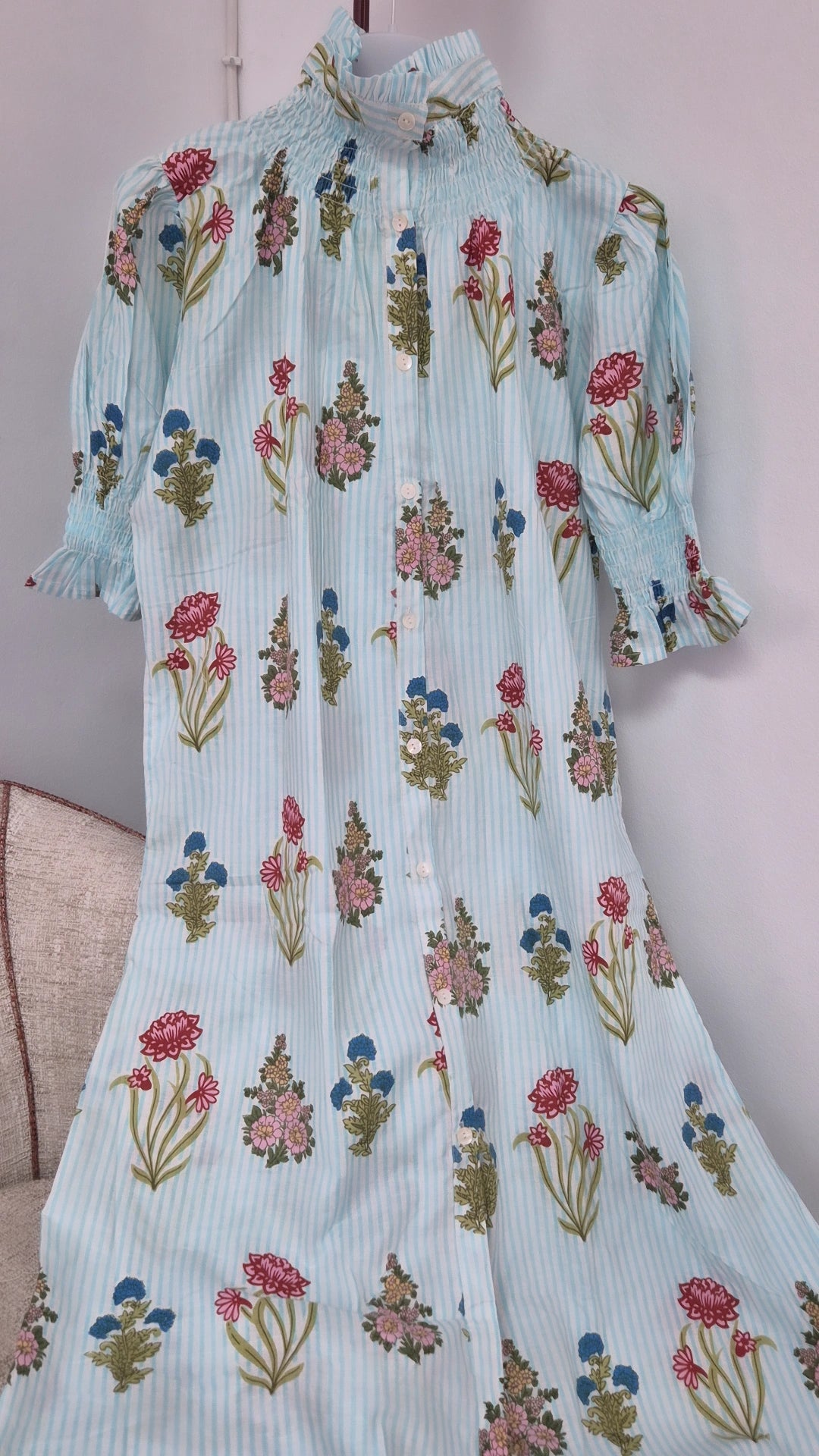 Vestido Florelia manga corta M