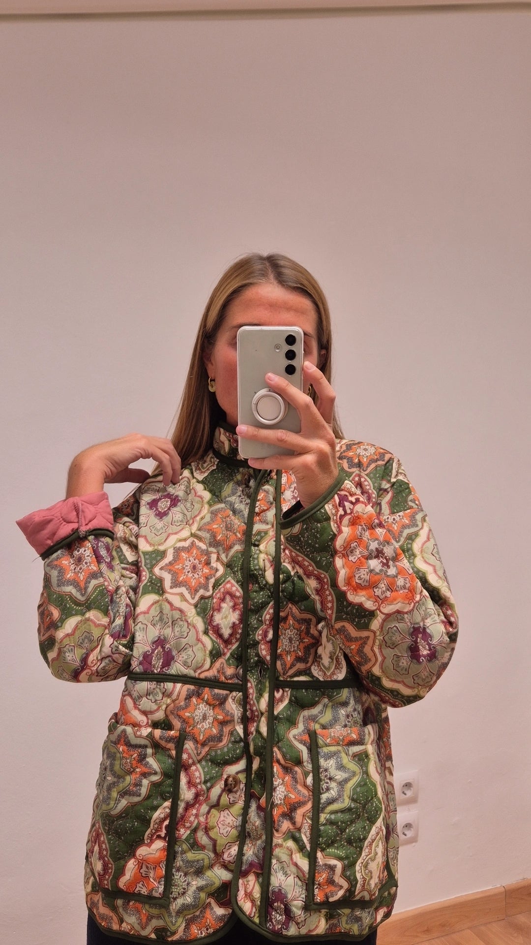 Chaqueta acolchada estampada
