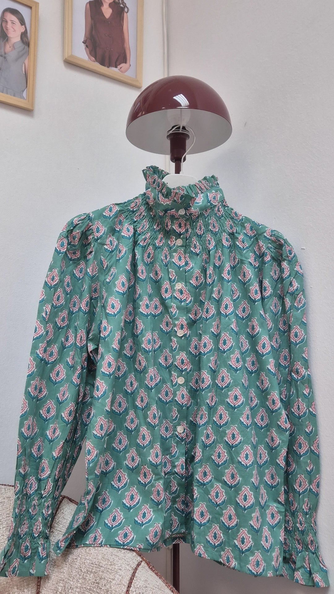 Blusa Florelia turquesa
