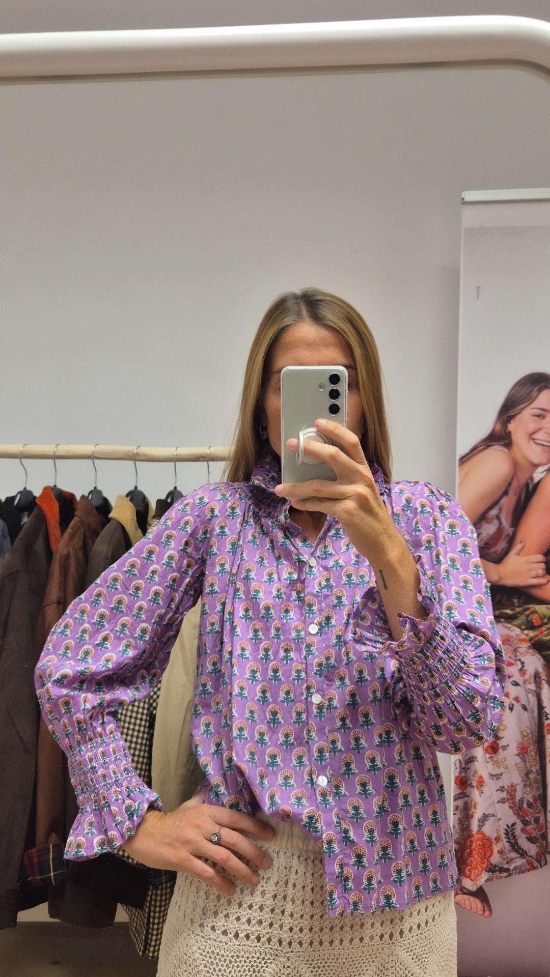 Blusa 100% algodón lila