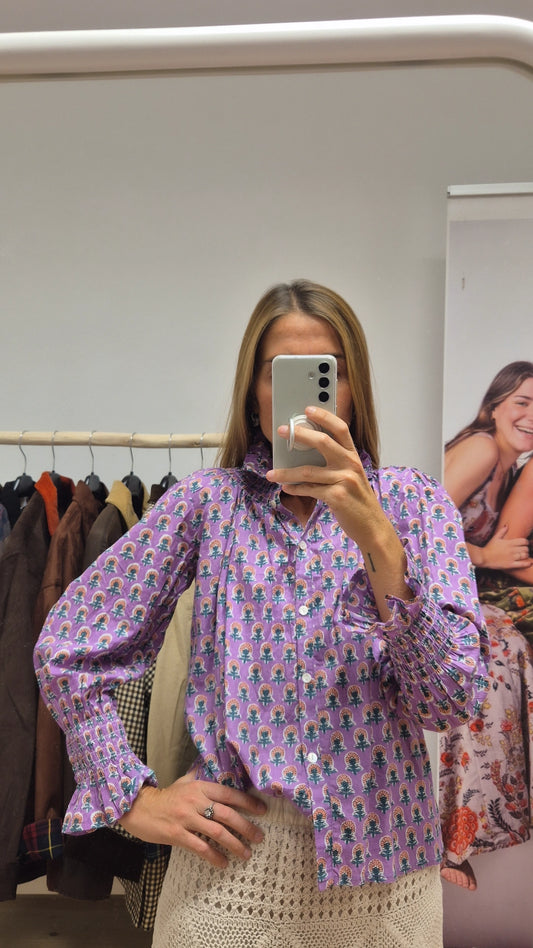 Blusa 100% algodón lila