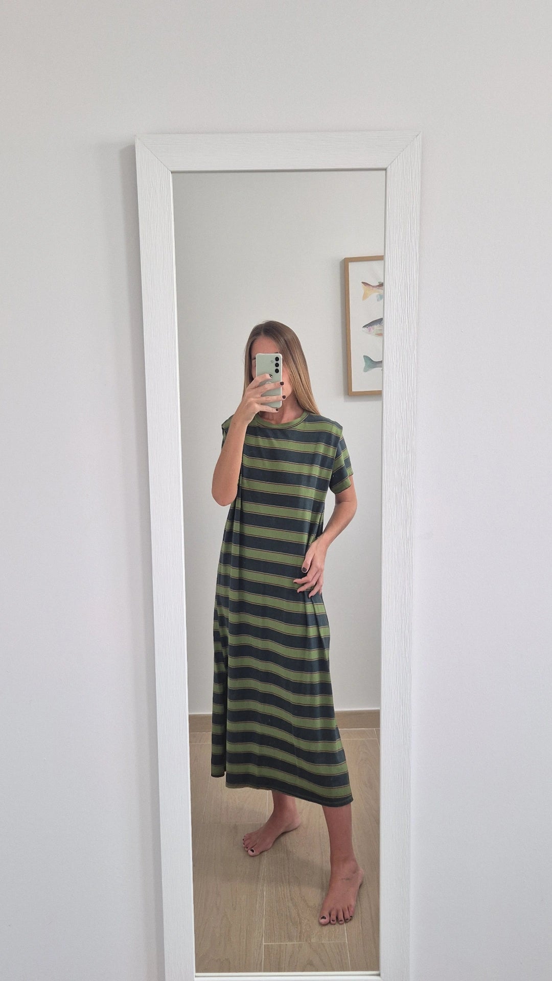 Vestido total rayas algodón