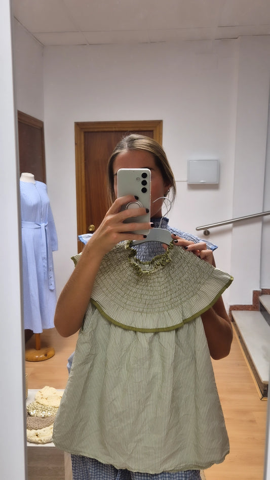 Blusa Claudia verde pistacho