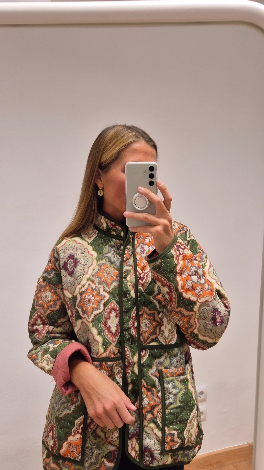 Chaqueta acolchada estampada