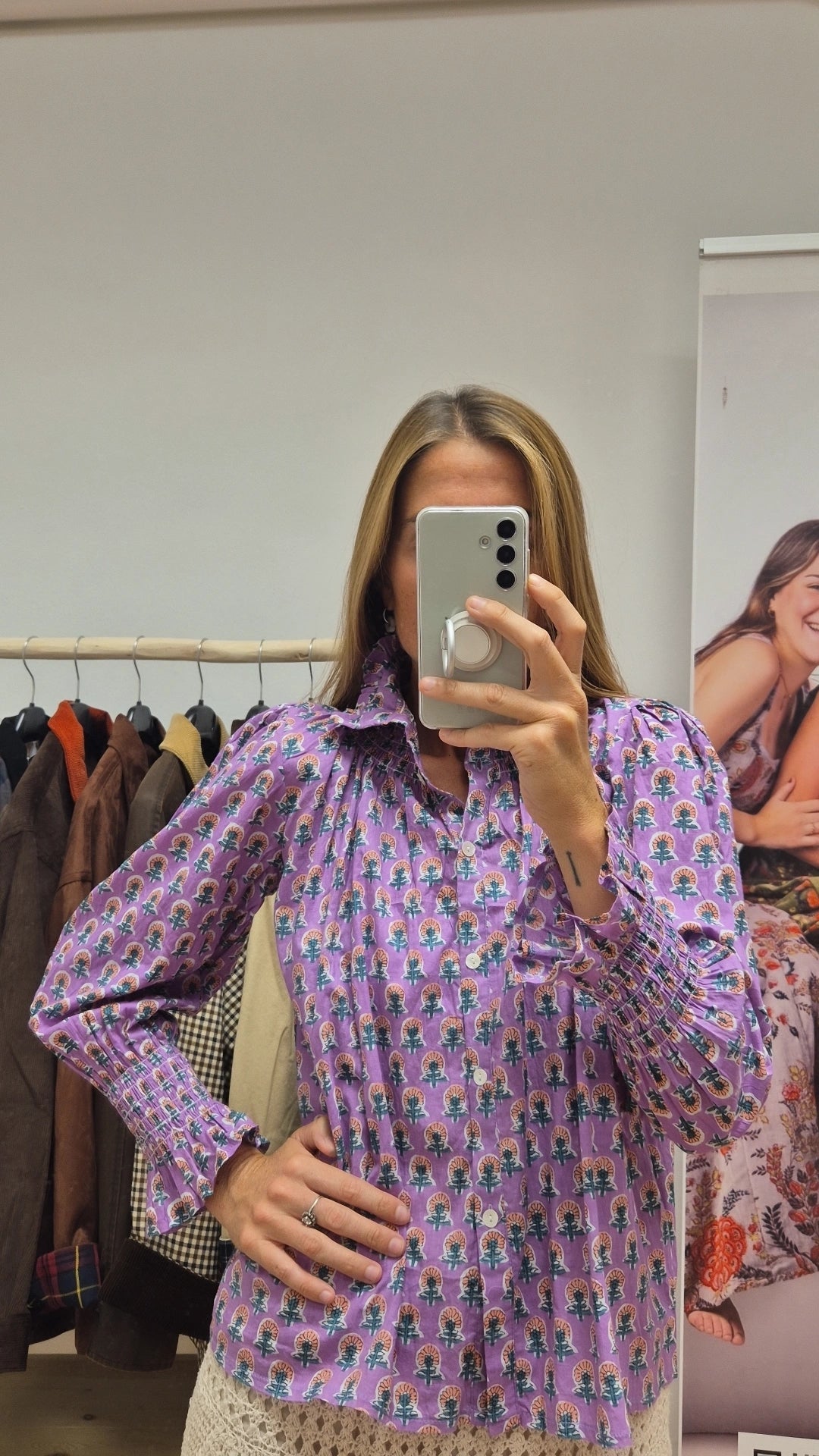 Blusa 100% algodón lila