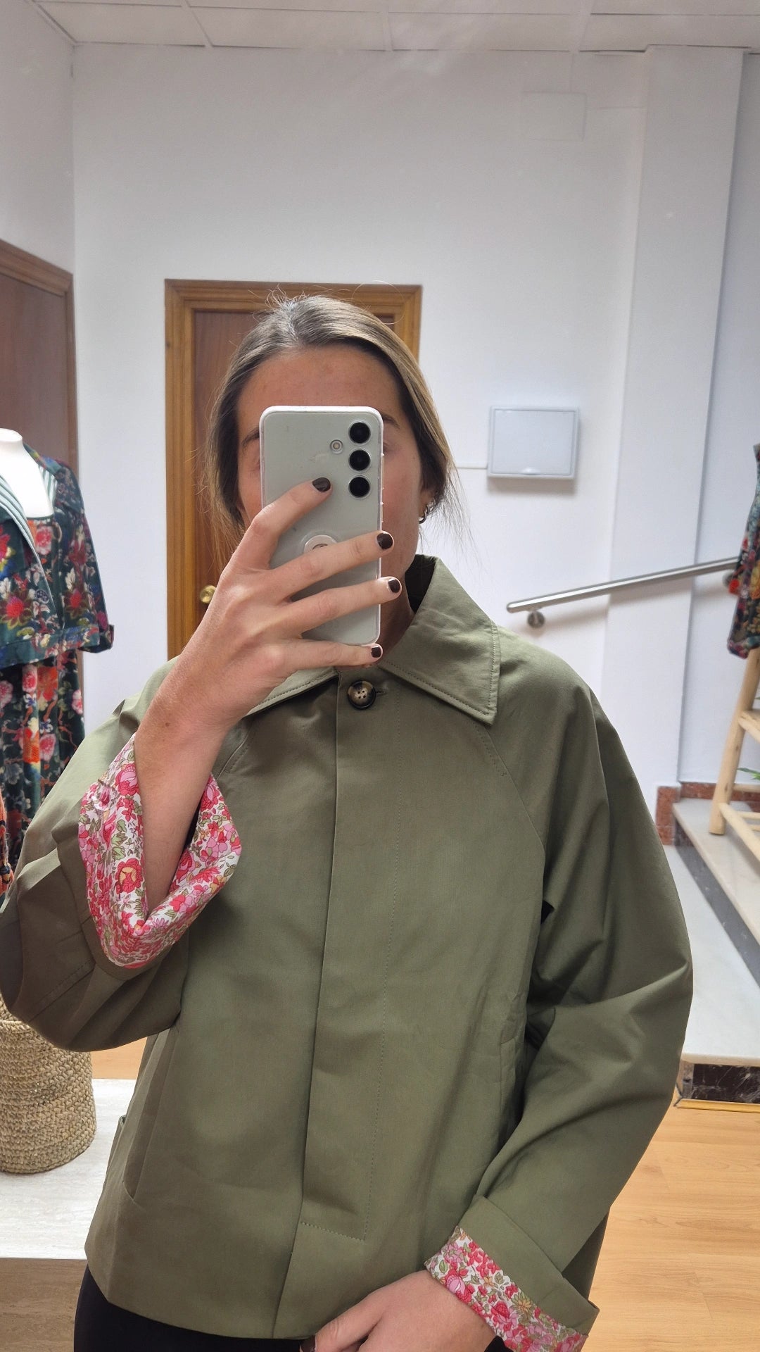 Parka con forro estampado