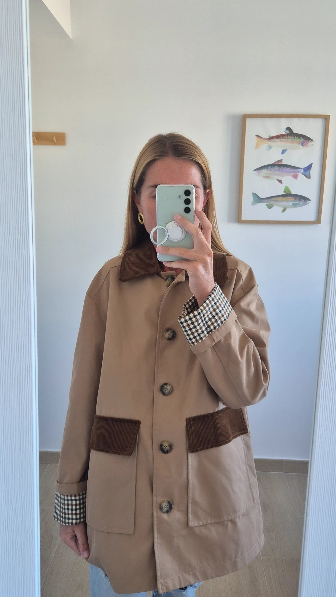 Chaqueta clásica beige