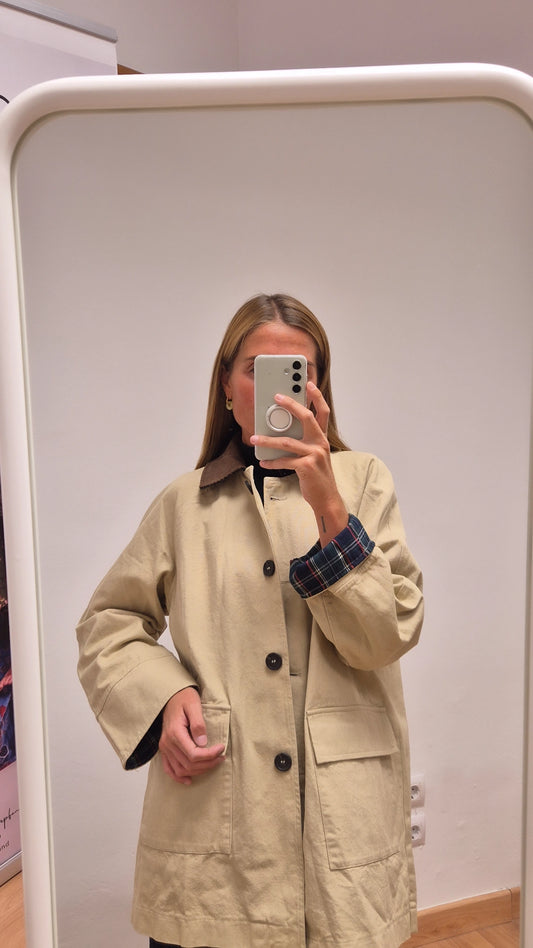 Chaqueta 100% algodón beige