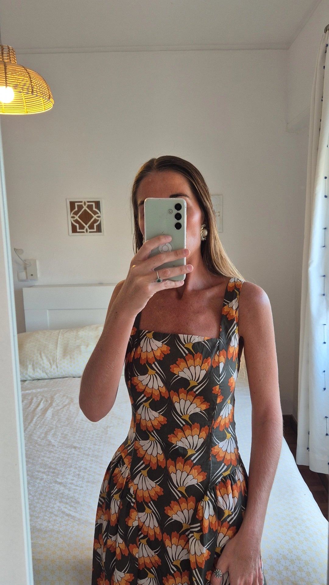 Vestido V estampado