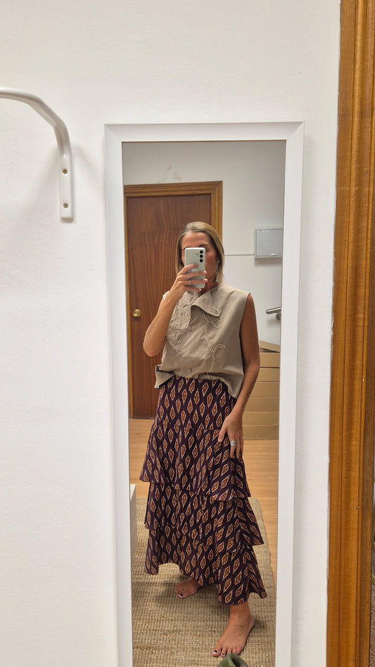 Falda Laura buganvilla