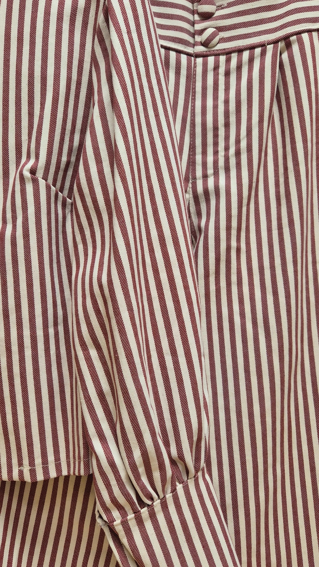 Conjunto Eugenia rosa empolvado rayas finas