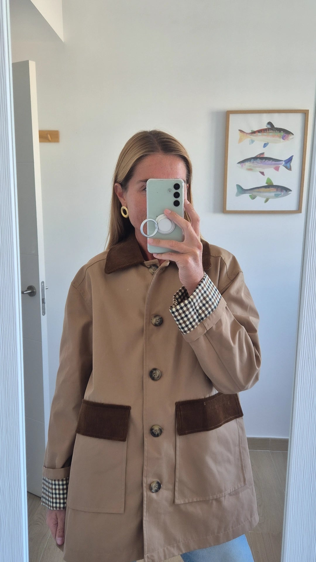 Chaqueta clásica beige