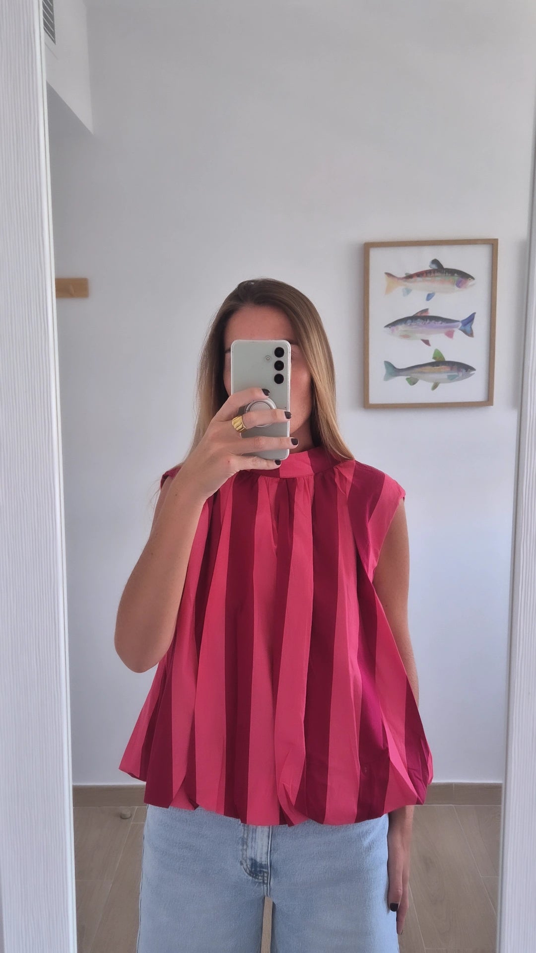 Blusa rayas y lazo C