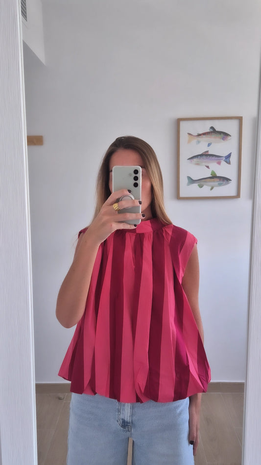 Blusa rayas y lazo C