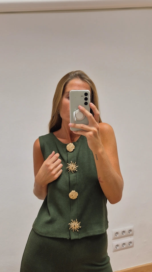 Conjunto punto accesorios dorados