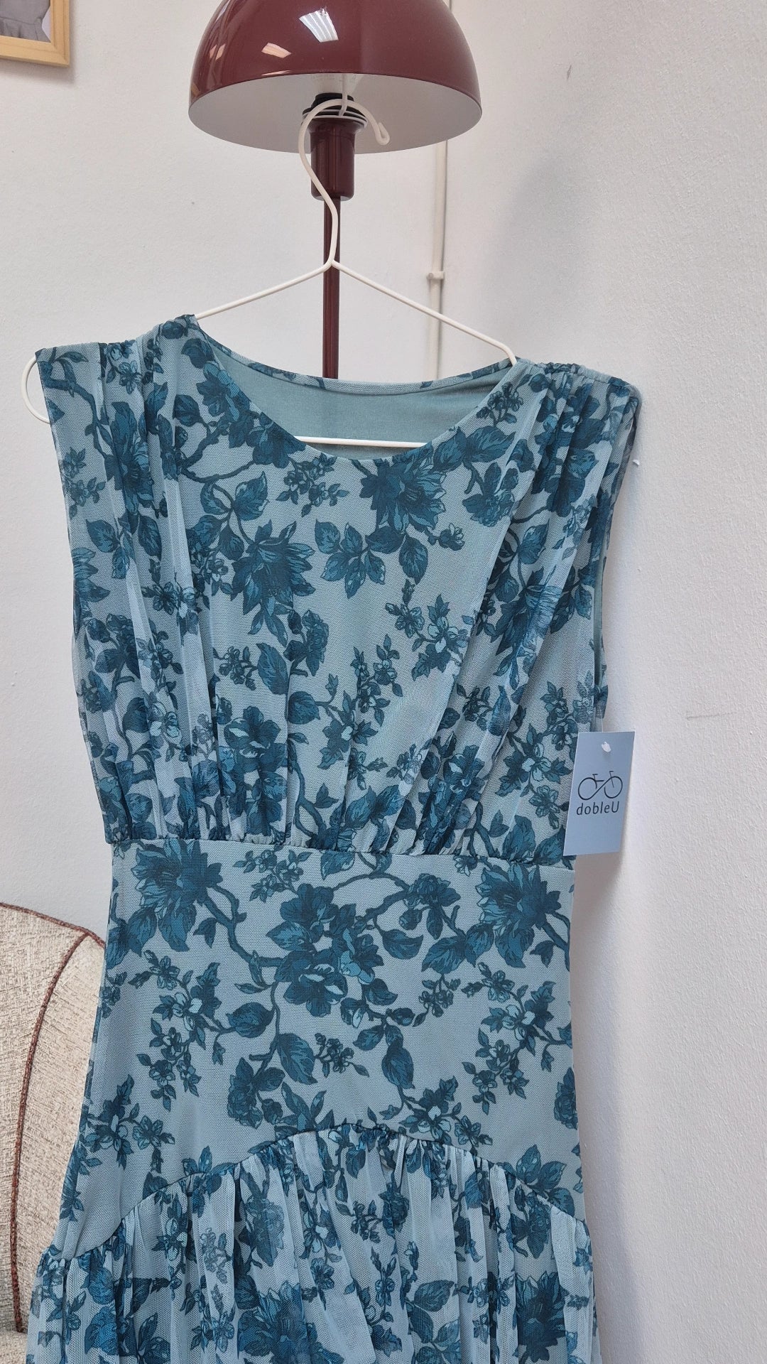 Vestido tul Adriana azul