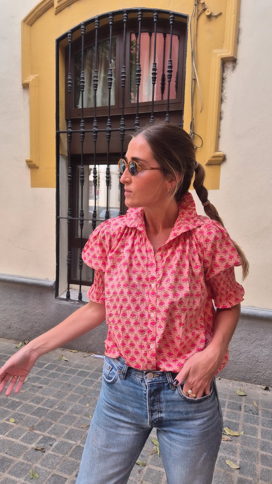 Blusa Florelia manga corta S