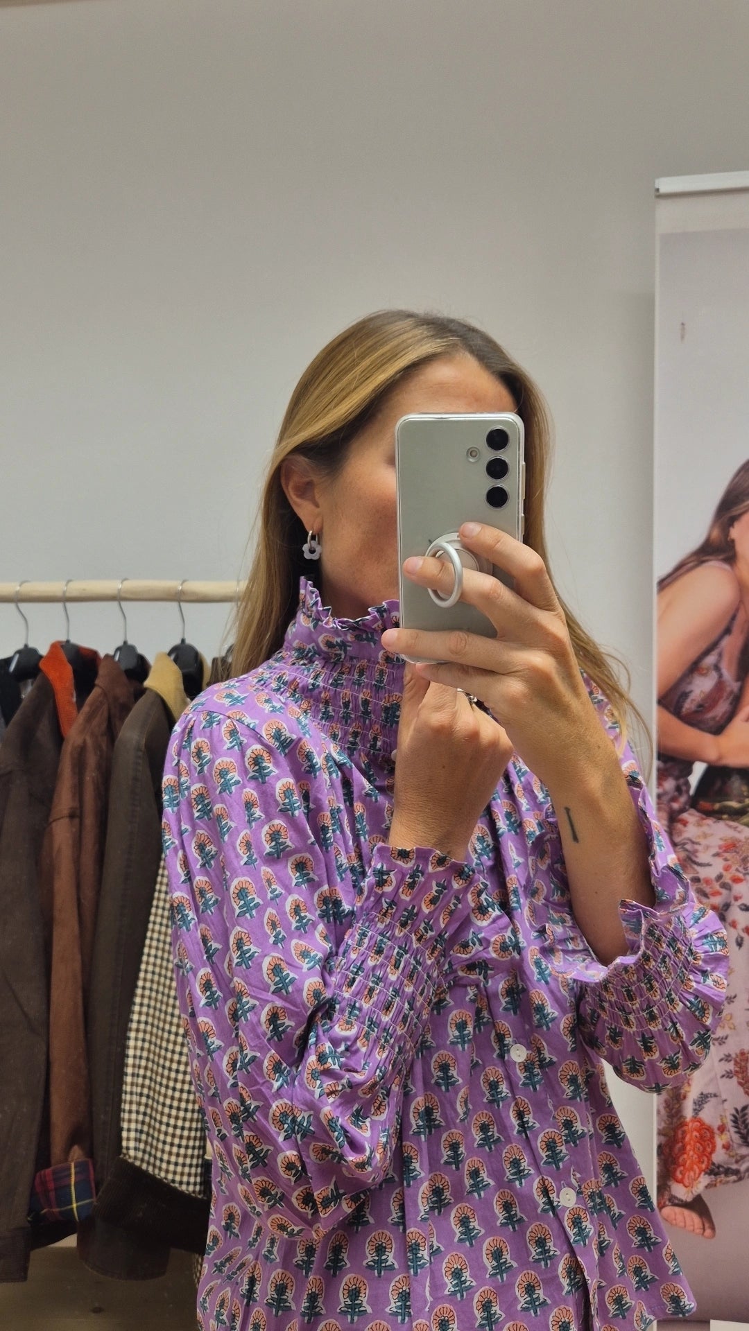 Blusa 100% algodón lila