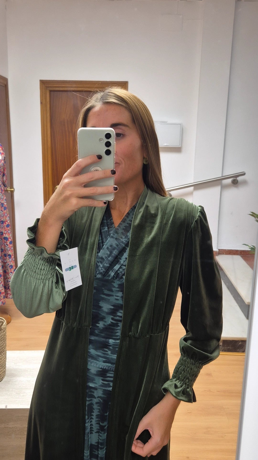 Abrigo terciopelo verde