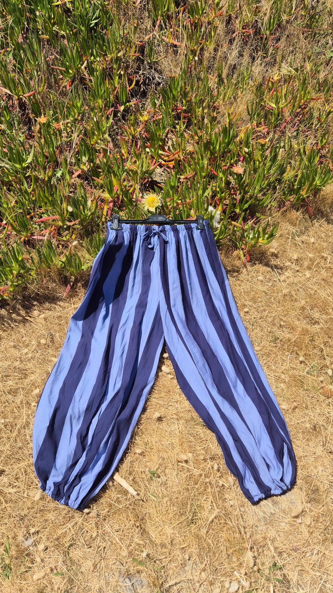Pantalón bombacho rayas total blue