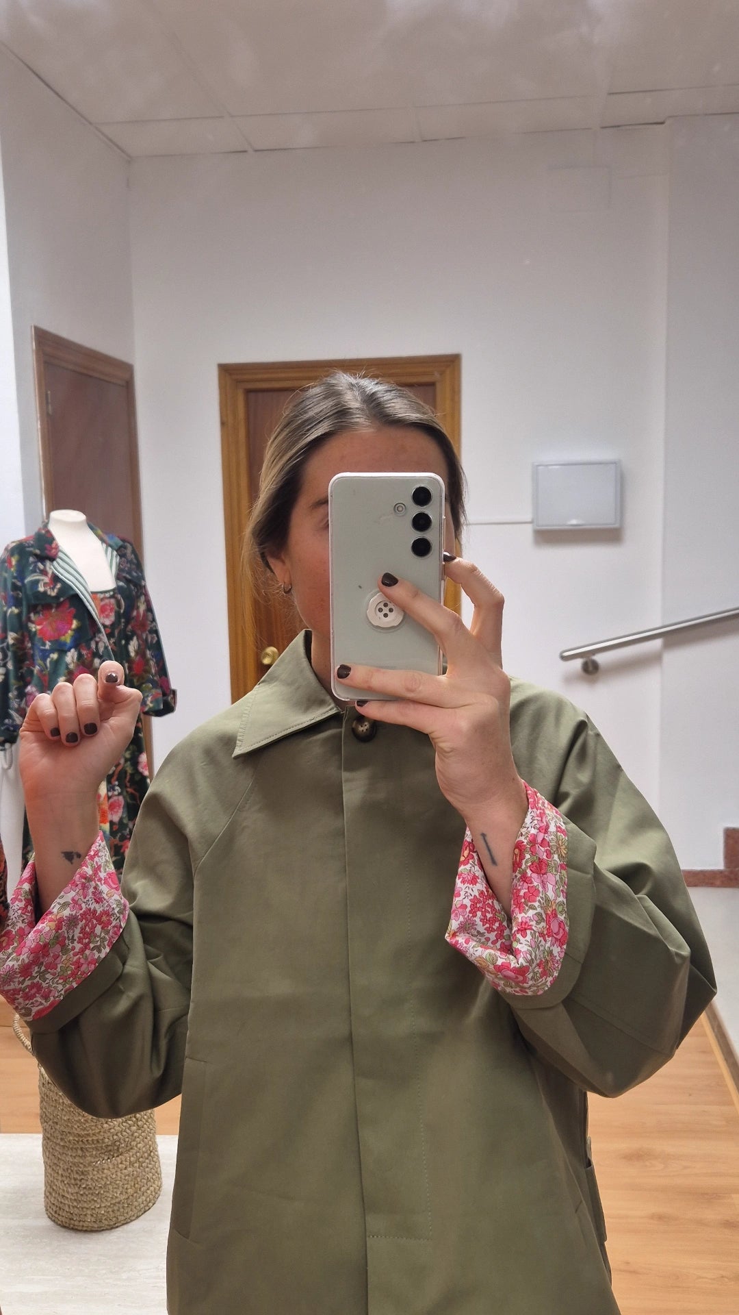 Parka con forro estampado